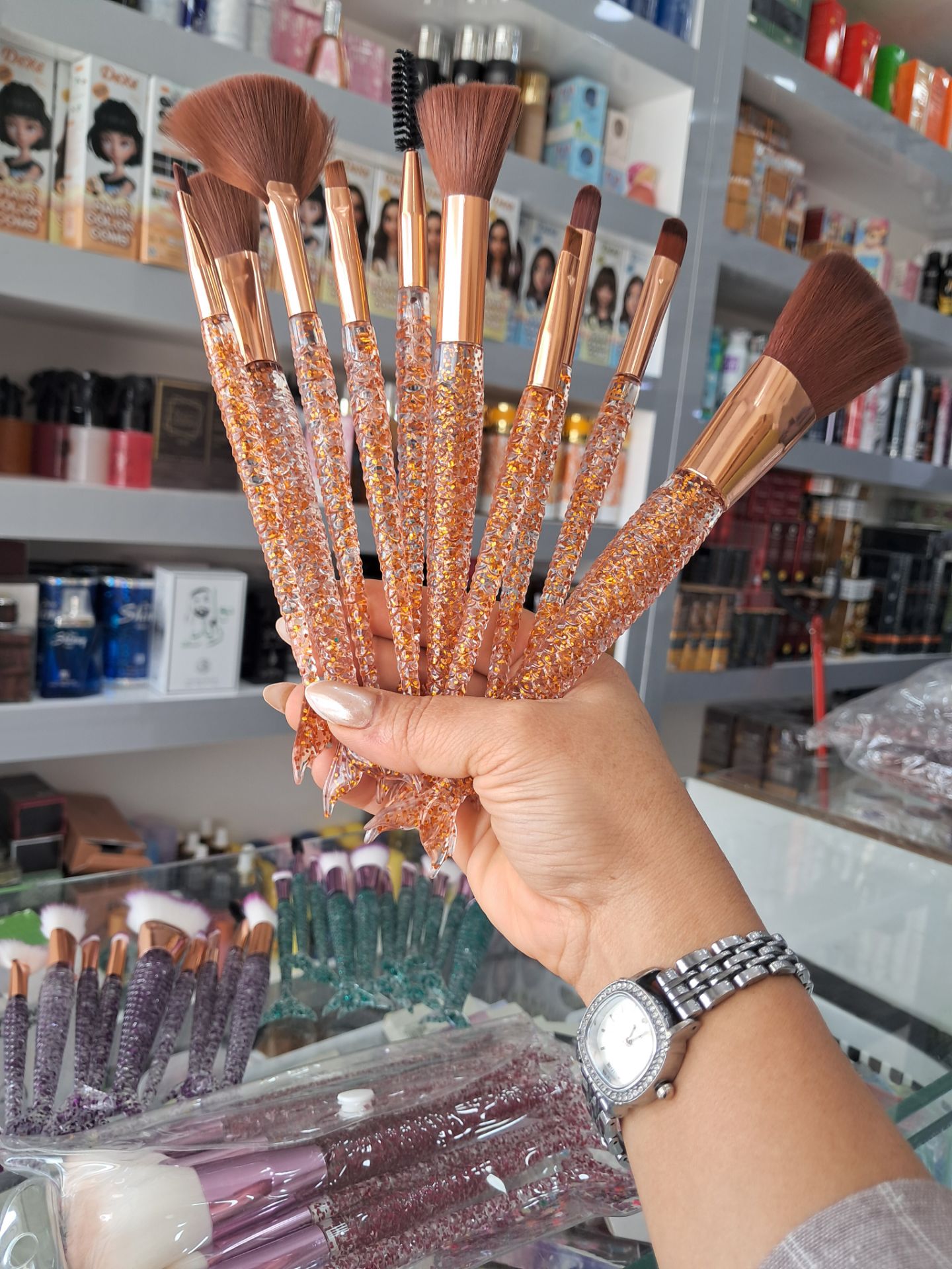 ست براش ماهی  اکلیلی ۱۰تیکه کیفیت عالی✅